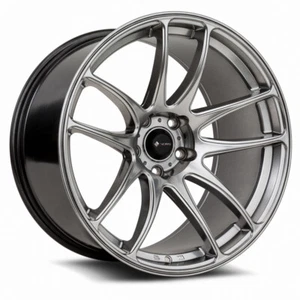 (1) 19x10.5 Vors TR4 5x120 +22 Hyper Black Wheel - Picture 1 of 3