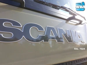 W.B.A. Aufkleber passend für Scania Emblem der Serie S+R ab Bj 2017 RAL7024 grau - Bild 1 von 9