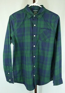 Arizona Jean Co Boys Green Plaid Long Sleeve Button Down Casual Shirt 18/20 NEW - Picture 1 of 5