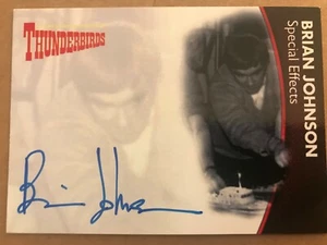 THUNDERBIRDS SERIES 2: AUTOGRAPH CARD: BRIAN JOHNSON - SPECIAL EFFECTS BLUE INK - Picture 1 of 1