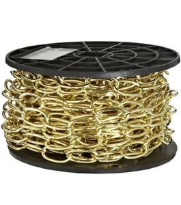 Catena decorativa 60' rotolo ottone placcato #10 commercio diametro 0,135" Campbell 0722000 - Foto 1 di 5