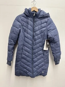 Spyder Women's Boundless Long Puffer Coat Jacket Size S Blue Nwt New $229 - Picture 1 of 8