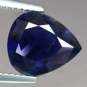 Piedras preciosas genuinas sueltas de iolita natural azul pera bonita de 2,83 quilates - Imagen 1 de 4