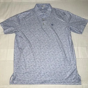 Peter Millar Summer Comfort Golf Polo Shirt Mens XL All Over Print Performance - Picture 1 of 6
