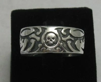 Genuine Sterling Silver Ring Stamped Solid 925 Band Skull Handmade Nickel Free - Image 1 of 2