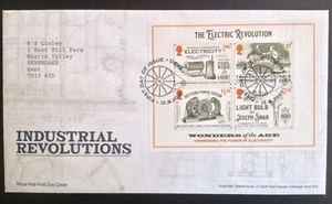 2021 Industrial Revolutions M/Sheet on Typed Address First Day Cover, Derby SHS - Picture 1 of 1