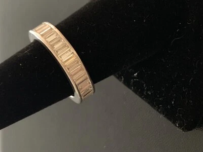 18K White Gold 5+ Carat Baguette Diamond Eternity Band - Image 1 of 4