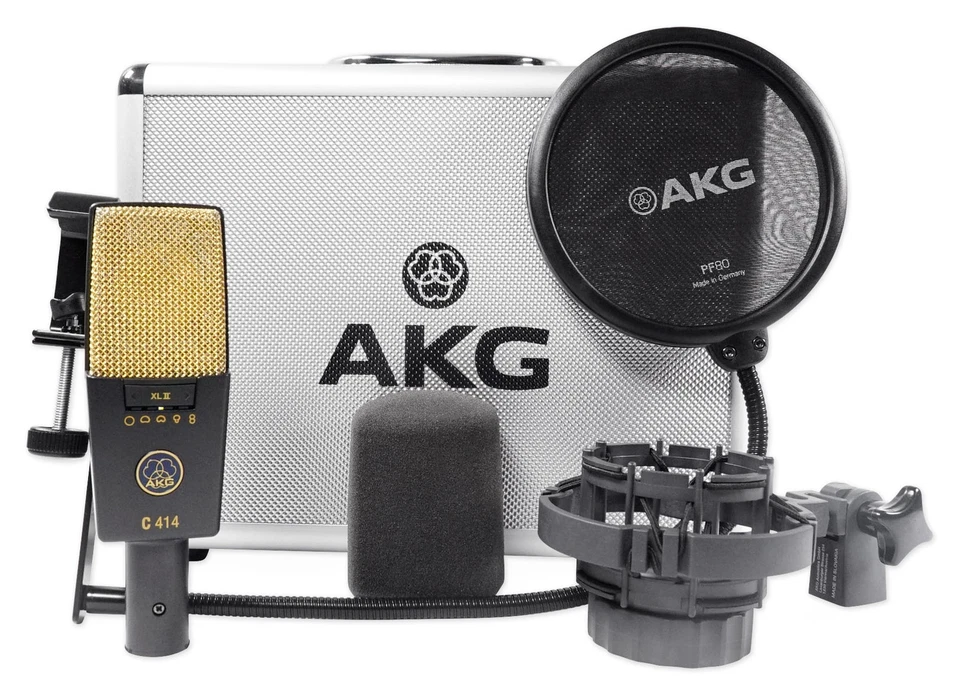 AKG C414 XLII Multi-Pattern Studio Reference Condenser Microphone Recording Mic - Image 1 of 4
