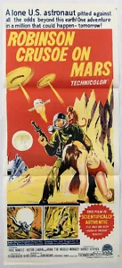 Póster original de Robinson Crusoe on Mars Australian Daybill 1964 - Imagen 1 de 1