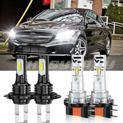 PARA Mercedes-Benz CLA250 2014-2016 2019 4x Combo Faróis de LED Hi/Lo Beam 6500K - Imagem 1 de 4