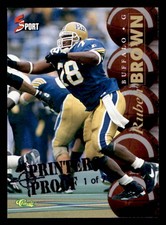 1995 Classic Five Sport #56 Ruben Brown /795 Printer's Proof Pittsburgh Panthers