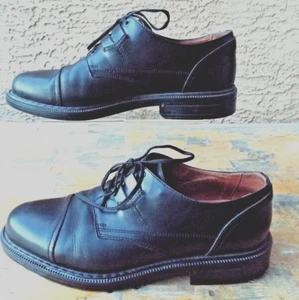 BACCO BUCCI--MENS OXFORD-LEATHER--9 MED-BLACK LACE UP--MADE IN ITALY - Picture 1 of 11