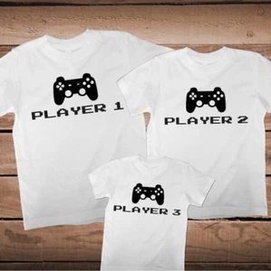 Family Custom Player Tees Family Funny T-Shirts Custom Video Game Family, aa95 - Picture 1 of 4