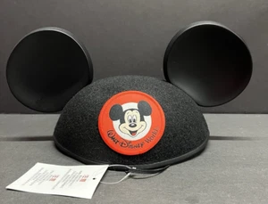 DISNEY - Mouse Ears - Disneyworld Official Micky Mouse Club Black Ears - Lined - Picture 1 of 6