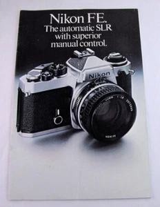 Folleto vintage para cámara Nikon FE SLR - Imagen 1 de 4