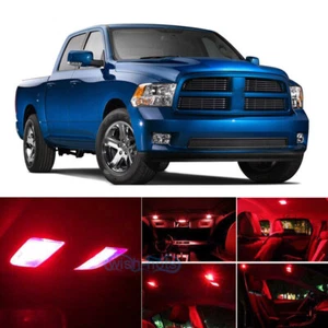 Red LED Interior Lights Package Kit For 2009-2017 Dodge RAM 1500 2500 3500 PZ - Picture 1 of 7