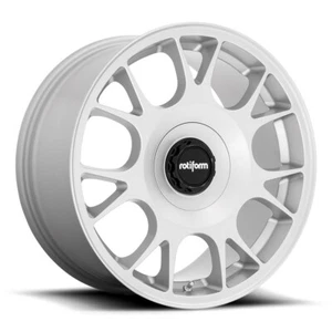 19x8.5 +45 Rotiform TUF-R R188 5x112 Satin Silver Wheels (Set of 4) - Picture 1 of 3