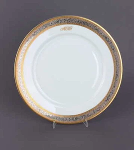 DW Karlsbader Porzellan Prunk Teller mit Gold- Platinätzung - Bild 1 von 2