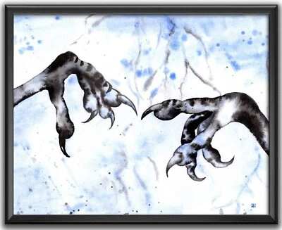 Impresión personalizada de pintura de garras Da Vinci de Cuervo por Ilona Winter Foto 1 de 4