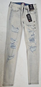 NWT So Ankle Jegging Low Rise Distressed Size 7 (28x28) Stretch Faded Wash - Picture 1 of 8