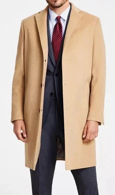 Brooks Brothers Men's Beige Camel Color Wool Three-Button Coat Size   44 REG - Image 1 of 4