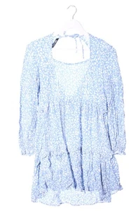 ZARA Vestido estilo flounce Mujeres Vestido Talla EU 36 azul-blanco look casual - Imagen 1 de 5