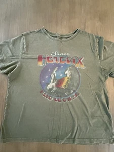 Lucky Brand Unisex T-Shirt Hendrix Band of Gypsys Baumwolle Größe L Kurzarm Grün - Bild 1 von 3