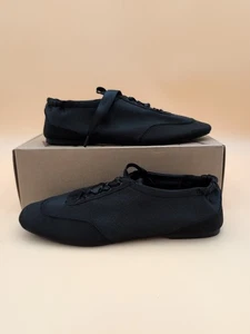 Vivaia Christina Square-Toe Lace Up Satin Sneakerina Women's Shoes US 7 Black - Picture 1 of 12