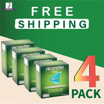 Nicorette ORIGINAL Flavour Gum 4 MG 210 Pieces-PACK OF 4 - Image 1 of 4