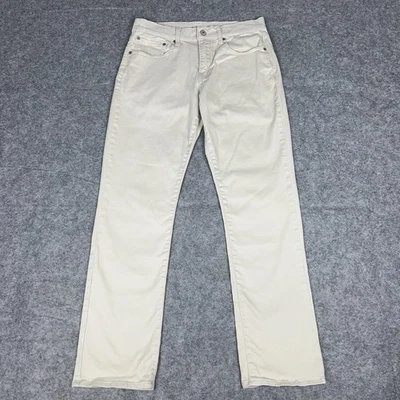 Lucky Brand Jeans Mens 30x30 Tan Khaki 223 Straight Stretch Denim Pants Preppy - Image 1 of 4