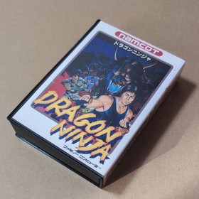 There is a box theory Dragon Ninja Namco Famicom FC Retro game Seal missing