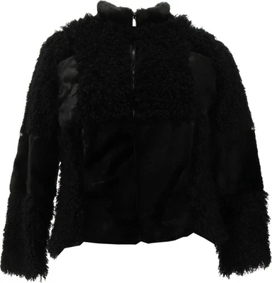 Abrigo Colleen Lopez Patchwork Imitación Piel Negro L Nuevo sin Etiquetas (974) Foto 1 de 4