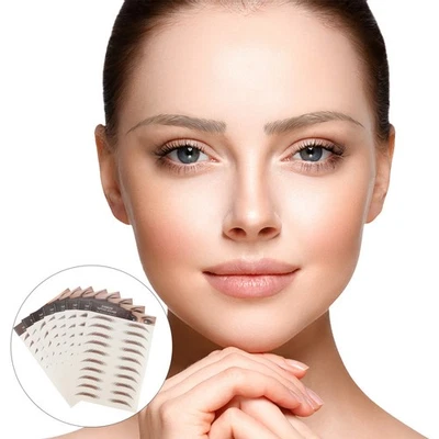  8 Sheets 6D Eyebrows Tattoo False Sticker Augenbrauen Wasserdichte - Bild 1 von 4