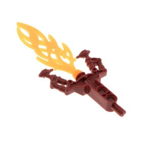 1x Lego Bionicle Weapon Sword Dark Red Orange 13x5 Flame 8759 50934pb01
