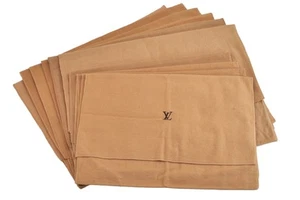 Authentic Louis Vuitton Dust Bag 10 Set Cotton Beige 18.1x13.8x0.1 LV 7424M - Picture 1 of 10