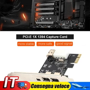 PCI-E 1X to 16X 1394 DV Video Capture Card with 6 Pin to 4 Pin Adapter Card - Afbeelding 1 van 6