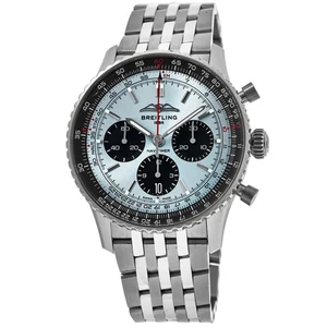 New Breitling Navitimer B01 Chronograph 43 Ice Blue Men's Watch AB0138241C1A1 - Picture 1 of 4