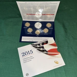 2015 US Mint Annual Uncirculated Dollar Coin Set w Silver American Eagle - Picture 1 of 1