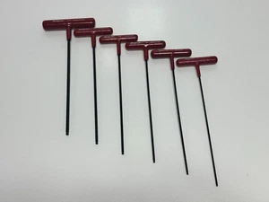 Snap-On Tools USA 6pc Comfort Grip SAE T-Handle LONG Hex Handle Set, Ball End - Picture 1 of 10