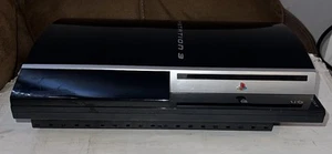 Sony PlayStation 3 PS3 Black Fat Console ONLY 40 GB Tested Working CECH-G01 - Picture 1 of 6