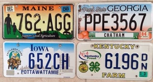 Set of 4 Agriculture license plates Farm Farmer Cattleman Cow Fruit Cowboy Ranch - Picture 1 of 7