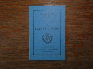 sommaire reglement congregation des saints anges vandervorst 1900 - Picture 1 of 1
