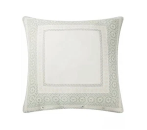 Rose Tree Geneve One (1) Euro Pillow Sham Sage Green Cream Gold Cotton NWT - Picture 1 of 8