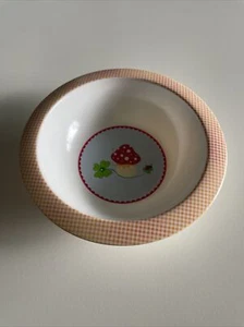 DIE SPIEGELBURG BY COPPENRATH SCHALE AUS MELAMIN ROT BLAU PILZ MOTIV - Bild 1 von 6