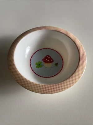 DIE SPIEGELBURG BY COPPENRATH SCHALE AUS MELAMIN ROT BLAU PILZ MOTIV - Bild 1 von 4