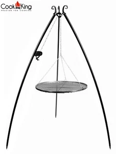 Parrilla Oscilante con Manivela H 200cm Ø 50cm De Acero Crudo Trípode - Imagen 1 de 6