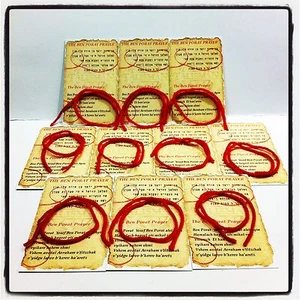 10 Kabbalah Red String Bracelet Evil Eye Protection & 10 Ben Porat Blessing Card - Picture 1 of 8