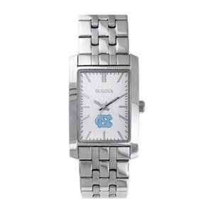 Women's North Carolina Tarheels UNC Bulova Silver Rectangle Watch - Picture 1 of 6