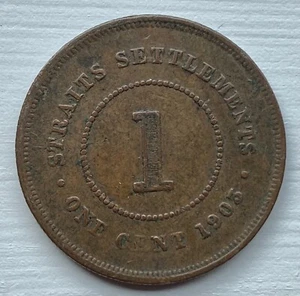 1903 Straights Settlement 1 Cent Coin KM#19 SB6263 - Bild 1 von 2