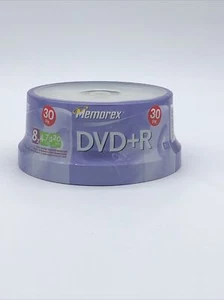 Memorex Recordable DVD+R 8x 4.7GB 120min. - 30 Pack Spindle Sealed - Picture 1 of 3